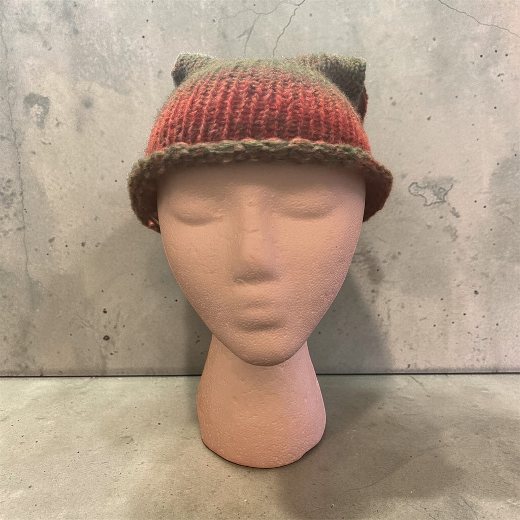 Green knitted beanie