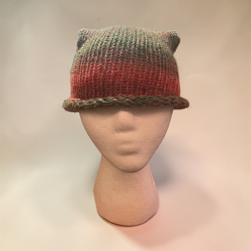 Green knitted beanie