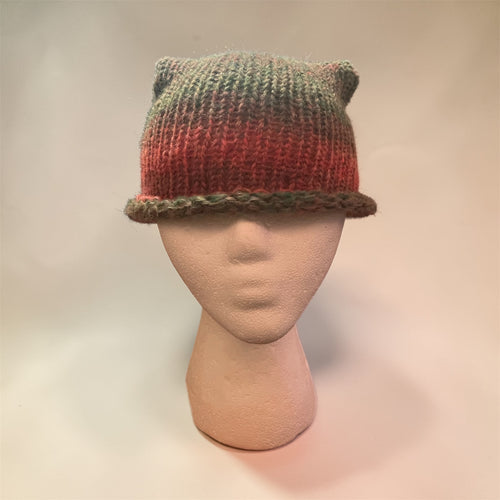 Green knitted beanie